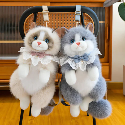 Stuffed Cat Plush Backpack
