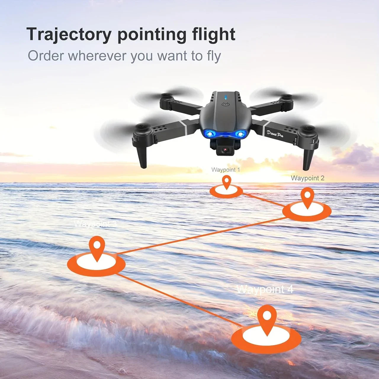 E99 PRO - Professional Drone - 3 Cameras + 3km Flying Range